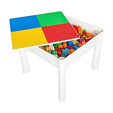 Load image into Gallery viewer, PlayBuild Kids 4 in 1 Play & Build Table Set for Indoor Activity, Outdoor Water Play, Toy Storage & Building Block Fun Includes 2 Toddler Chairs