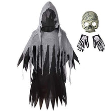 Load image into Gallery viewer, yolsun Grim Reaper Costume for Kids Soul Taker Dress (10-12 Years) Black