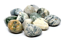 Load image into Gallery viewer, White & Green Chalcedony Agate Gemstone Pebbles Polished Natural Multicolor Crystal Mineral Tumbled Stone Cabochon Specimen Cabs - India (5PCS)