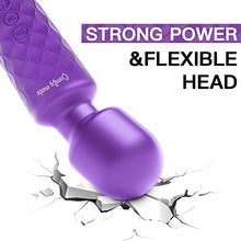 Load image into Gallery viewer, Powerful Vibrator Adult Sensory Toys,Mini Viberate Wand Massager with 20 Vibration Modes,Whisper Quiet,Waterproof,Handheld, Cordless Dildo,Sex Toys Accessories for Women Couples Pleasure(Purple)