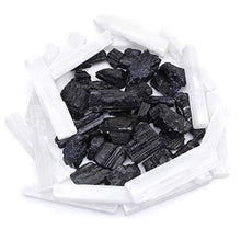 Load image into Gallery viewer, Dancing Bear Black Tourmaline & Selenite Combo Pack (1 LB Each) Bulk Rough Raw Natural Stones for Good Vibes, EMF & Radiation Protection, Healing Crystals, Info Cards, Cleansing Energy, Made in USA
