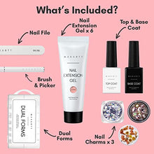 Load image into Gallery viewer, Makartt Poly Nail Gel Kit, Clear Pink Spring Summer Nail Gel Kit Poly Nail Extension Gel Nail Enhancement Set for Manicure All-in-one Nail Thickening Solution Salon Home French Kit Christmas Gift