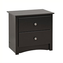 Load image into Gallery viewer, Home Square Contemporary 3 Piece Bedroom Set with Bedroom Dresser and 2 Piece 2-Drawer Nightstand in Black