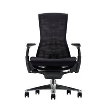 Load image into Gallery viewer, Herman Miller Embody Ergonomic Office Chair with White Frame/Titanium Base | Fully Adjustable Arms and Translucent Casters | Berry Blue Balance