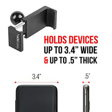 Load image into Gallery viewer, TACKFORM Motorcycle Phone Mount - 1" Ball Connection - Heavy Duty Spring Loaded Phone Holder. Compatible with RAM and ARKON 1 Inch Ball System. Optional Tether Included
