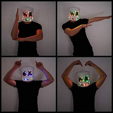 Load image into Gallery viewer, Pure Compression Halloween DJ LED Marshmallow Cover - Carnaval Party Light Up Mask Costume Cosplay - Music Festival Headgear Prop Latex Full Head Hat - Marshmellow Carnival Accessories
