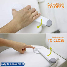 Load image into Gallery viewer, Toilet Lock Child Safety - Ideal Baby Proof Toilet Seat Lock with 3M Adhesive | Easy Installation, No Tools Needed | Fits Most Toilet Seats - White (1 Pack)