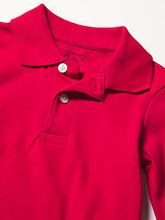 Load image into Gallery viewer, The Children's Place boys Uniform Long Sleeve Pique Polo Shirt, Classic Red Single, Large US