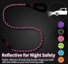 Load image into Gallery viewer, COOYOO 2 Pack Dog Leash 5 FT Heavy Duty - Comfortable Padded Handle - Reflective Dog Leash for Medium Large Dogs with Collapsible Pet Bowl