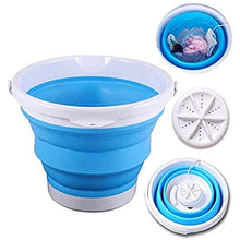 Load image into Gallery viewer, Portable Mini Turbo Washing Machine - Multifunctional Ultrasonic Turbine Travel Foldable Washer, Compact Laundry Machines with Tub Bucket, USB Powered Energy Saving for Dorms Apartments Camping Trip