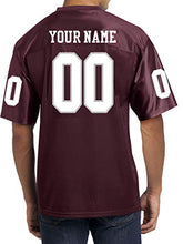 Load image into Gallery viewer, Custom Football Replica Team Jersey (X-Large, Maroon - White, Grey Font)