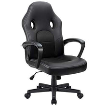 Load image into Gallery viewer, Furmax Office Desk Leather Gaming, High Back Ergonomic Adjustable Racing Task Swivel Executive Computer Chair Headrest and Lumbar Support (Black)