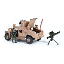 Load image into Gallery viewer, Sunny Days Entertainment M1114 Up-Armored Humvee – Vehicle Playset with Action Figure and Realistic Accessories | 9 Piece Military Toy Set for Kids – Elite Force