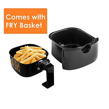 Load image into Gallery viewer, Ovente Electric Air Fryer 3.2-Quart for Grilling Roasting with Digital LED Touch Display Non-Stick Fry Basket & Pan, 1400 Watt Power Air Oven & Oilles Cooker with Temperature Control, Black FAD61302B