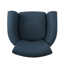 Load image into Gallery viewer, Christopher Knight Home Brice Vintage Scroll Arm Studded Fabric Club Chair, Navy Blue / Dark Brown