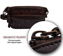 Load image into Gallery viewer, Vintage Leather Crossbody Purses and Handbags for Women - Premium Handmade Crossover Shoulder Sling Bags (Old Brown Wash)