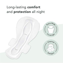 Load image into Gallery viewer, Rael Organic Cotton Cover Pads - Heavy Absorbency, Unscented, Ultra Thin Pads with Wings for Women (Overnight, 40 Count)