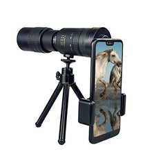 Load image into Gallery viewer, 4K 10-300X40mm Super Telephoto Zoom Monocular Telescope, Waterproof Fogproof Monocular with Smartphone Holder & Tripod -for Bird Watching/Hunting/Camping/Travelling/Hiking (with Tripod and Clip)