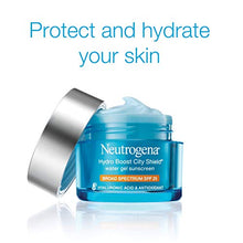 Load image into Gallery viewer, Neutrogena Hydro Boost City Shield Water Gel with Hydrating Hyaluronic Acid, Facial Moisturizer with Broad Spectrum SPF 25 Sunscreen, Oil-Free, Alcohol-Free, Non-Comedogenic, 1.7 oz