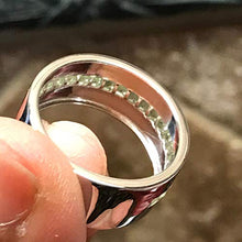 Load image into Gallery viewer, Genuine 2ct Green Peridot 925 Solid Sterling Silver Men's Ring Size 7, 8