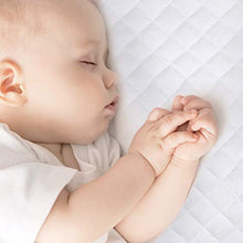 Load image into Gallery viewer, Waterproof Quilted Mattress Pad Cover Compatible with Fisher Price On The Go Baby Dome, 2 Pack, Ultra Soft Bamboo Sleep Surface, Breathable and Easy Care