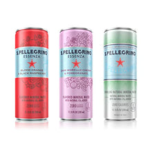Load image into Gallery viewer, S.Pellegrino Essenza Variety Pack - Blood Orange, Dark Morello Cherry, Original (unflavored) ,11.15 Fl. Oz (Pack of 24)