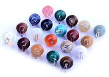 Load image into Gallery viewer, 20pcs Mutilcolor Stone Healing Chakra Pendulum Line Cone Pendants Crystal Quartz Stone Charms Lot for Women Jewelry Making