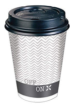 Load image into Gallery viewer, Dixie to Go Disposable Hot Beverage Paper Coffee Cups with Lids, 12 Oz, 156 Count, Assorted Designs, Gold (23710)