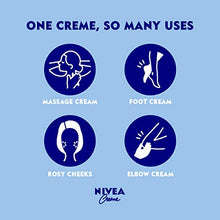 Load image into Gallery viewer, NIVEA Crème - Unisex All Purpose Moisturizing Cream for Body, Face and Hand Care, Travel Size, Use After Washing Hands - 2 oz. Tube