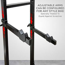 Load image into Gallery viewer, RaxGo Bike Storage Rack, 2 Bicycle Garage Floor Stand, Adjustable, Freestanding, Adjustable Hooks, For Mountain & Road bicycles, Universal For Indoor Use