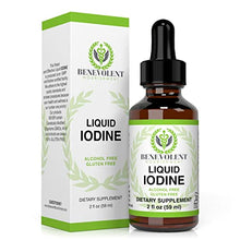 Load image into Gallery viewer, Liquid Iodine Potassium Drops - 1300 Servings | Large 2oz Bottle | Great Taste | 2X Absorption | Just One (1) Drop a Day for Fast, Potent Thyroid Support - Potassium Iodide. Alcohol and Gluten Free.
