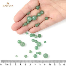 Load image into Gallery viewer, BEADNOVA Green Aventurine Beads Natural Crystal Beads Stone Gemstone Round Loose Energy Healing Beads with Free Crystal Stretch Cord for Jewelry Making (8mm, 45-48pcs)