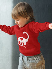 Load image into Gallery viewer, Valentines Sweaters for Girls Boys Dinosaur Love Heart Toddler Kids Sweatshirt 2T Red