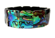 Load image into Gallery viewer, Swimmi Natural Abalone Shell Stretch Cuff Bracelet 6 to 8 inch Stretchable Handmade Women Jewelry DA492-BB Rainbow