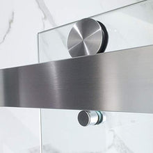 Load image into Gallery viewer, WOODBRIDGE SDD6076-B Frameless Shower Doors 56-60" Width x 76" Height with 3/8"(10mm) Clear Tempered Glass, 2 Ways Opening & Double Sliding Nickel Finish, Brushed Nickle