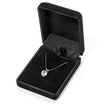 Load image into Gallery viewer, 14K Solid White Gold Pendant Necklace | Round Cut Cubic Zirconia Solitaire | 2.0 Carat | 16 Inch .60mm Box Link Chain | With Gift Box