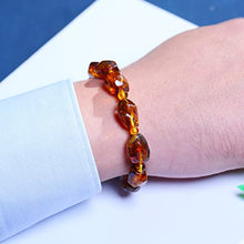 Load image into Gallery viewer, Baltic amber bracelet, 100% natural Baltic certified amber jewelry, promotes immune system, sleep, arthritis, migraine pain relief-MERPOCCLI