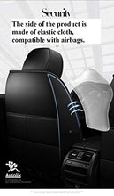 Load image into Gallery viewer, B006 Full Set of Car Seat Cover for Women, Men, 5-Seat Universal Car Seat Protector Leather and Fiber Mesh (Black/Pink)