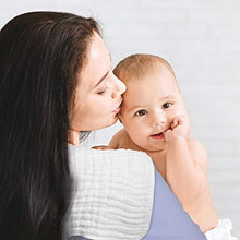 Load image into Gallery viewer, AllSett Baby 8 Pack Muslin Burp Cloths Large 20" by 10" 100% Cotton, Hand Wash Cloth 6 Layers Extra Absorbent and Soft