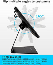 Load image into Gallery viewer, CarrieCathy Desktop Anti-Theft Security Kiosk POS Stand Holder Enclosure for 10.2" 2021 iPad 9th Gen 2020 iPad 8th Gen 2019 iPad 7th Gen, Flip & 360° Swivel Design