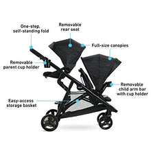 Load image into Gallery viewer, Graco Ready2Grow LX 2.0 Double Stroller Features Bench Seat and Standing Platform Options, Gotham