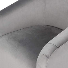 Load image into Gallery viewer, YAHEETECH Velvet Arm Chair Home Modern Club Chair Accent Chair Upholstered Barrel Chair Gray