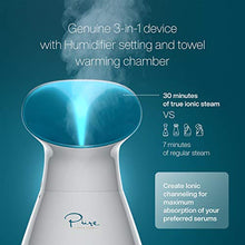 Load image into Gallery viewer, NanoSteamer Large 3-in-1 Nano Ionic Facial Steamer with Precise Temp Control - 30 Min Steam Time - Humidifier - Unclogs Pores - Blackheads - Spa Quality - Bonus 5 Piece Stainless Steel Skin Kit