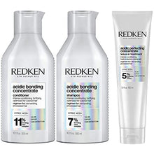 Load image into Gallery viewer, Redken Acidic Bonding Concentrate Conditioner for Damaged Hair with Concentrate Shampoo and Perfecting Concentrate Leave In Conditioner for Damaged Hair