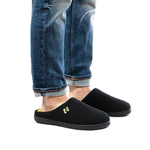 Load image into Gallery viewer, RockDove Men's Original Two-Tone Memory Foam Slipper, Size 7-8 US Men, Black/Lime