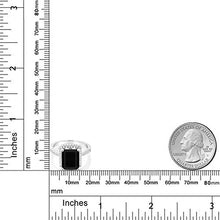 Load image into Gallery viewer, Gem Stone King 925 Sterling Silver Black Onyx Women's Ring (3.49 Cttw 10X8MM Emerald Cut) (Size 6)