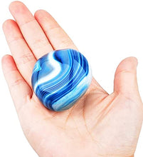 Load image into Gallery viewer, BTEOBFY Blue Agate Palm Stones,Warm&Air Blue Lace Stone, Natural Healing Crystal Therapy Worry Stones for Meditation Chakra Balancing Collection, Irregular Shape