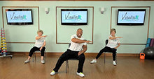 Load image into Gallery viewer, Chair Exercise DVD for Seniors- Simply Seated is an invigorating Total Body Chair Workout. Warm up, Aerobic Endurance, Strengthening, Stretching. You Will Love This Chair Exercise for Seniors DVDs
