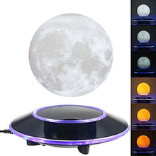 Load image into Gallery viewer, VGAzer Magnetic Levitating Moon Lamp Night Light Floating and Spinning in Air Freely with Gradually Changing LED Lights Between Yellow and White for Home,Office Decor,Unique Holiday Gifts,Night Light