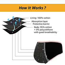 Load image into Gallery viewer, INNERSY Period Underwear for Teen Girls Cotton Leakproof Menstrual Panties 3 Pack(12-14 Years, 3 Black with Contrasting Hem)